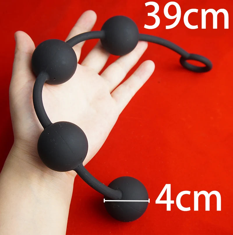 Silicone Anal Beads with Silicone Huge Anal Balls