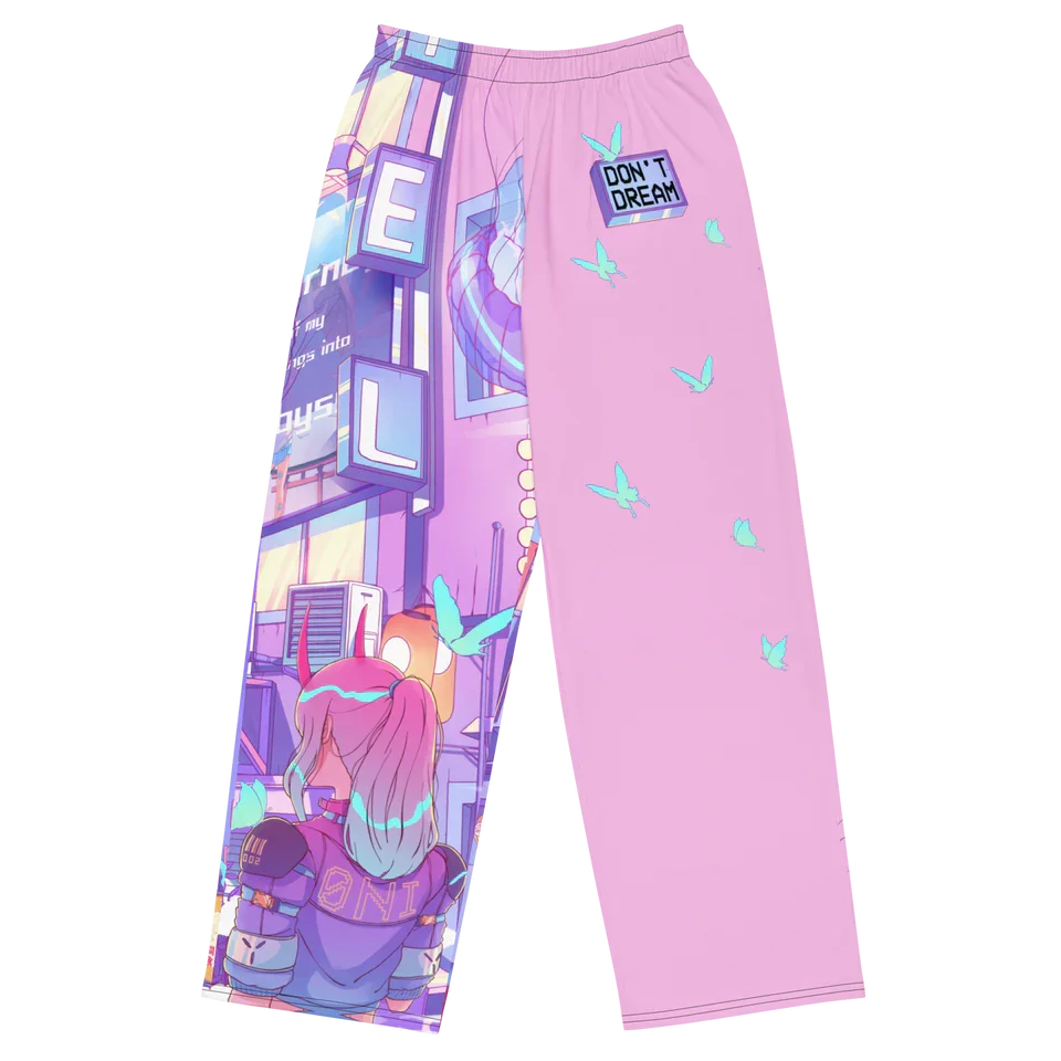 Adult Cyberpunk Dream Harajuku Style Printed Long Pants