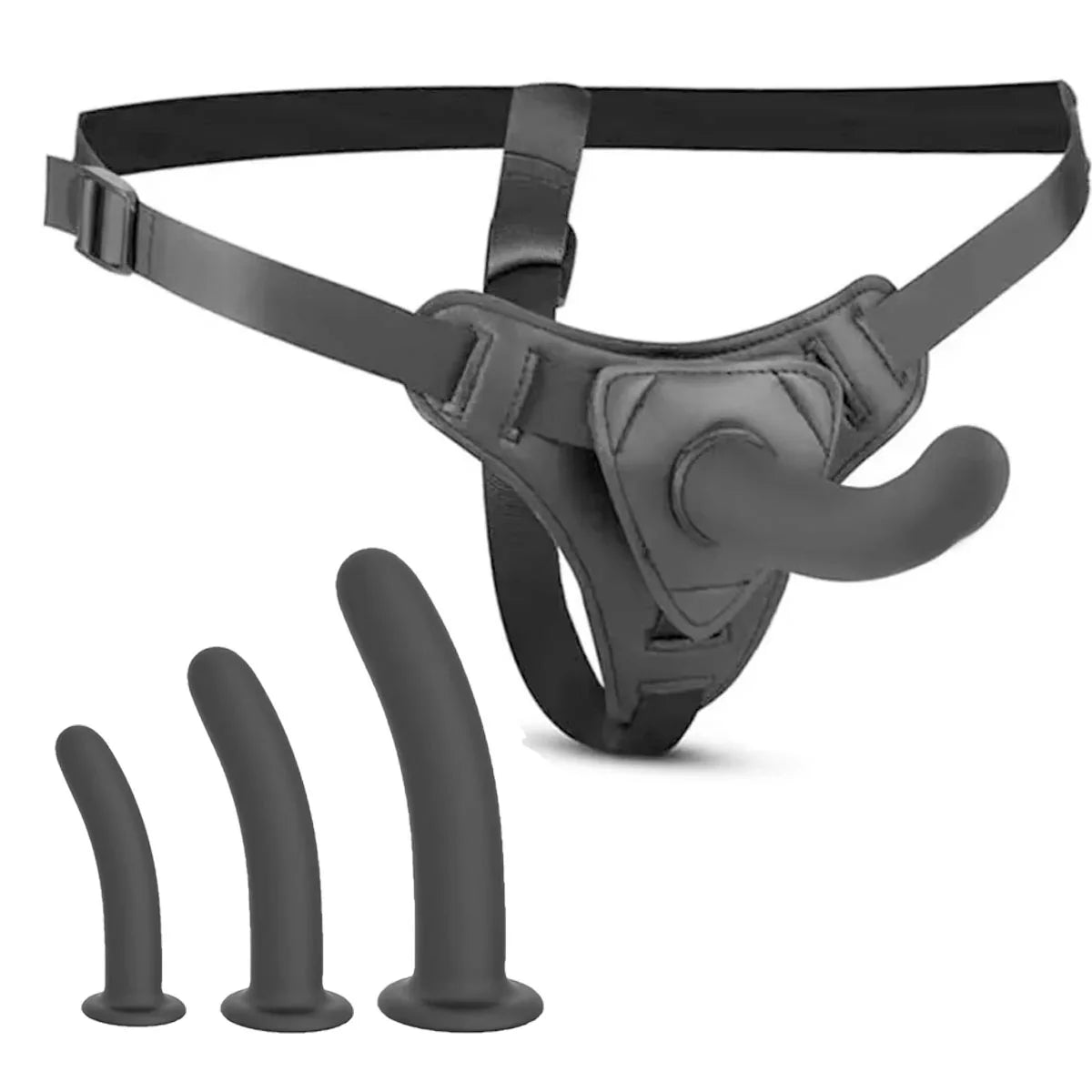 Adjustable Silicone Strap On Dildo Harness Set S M L