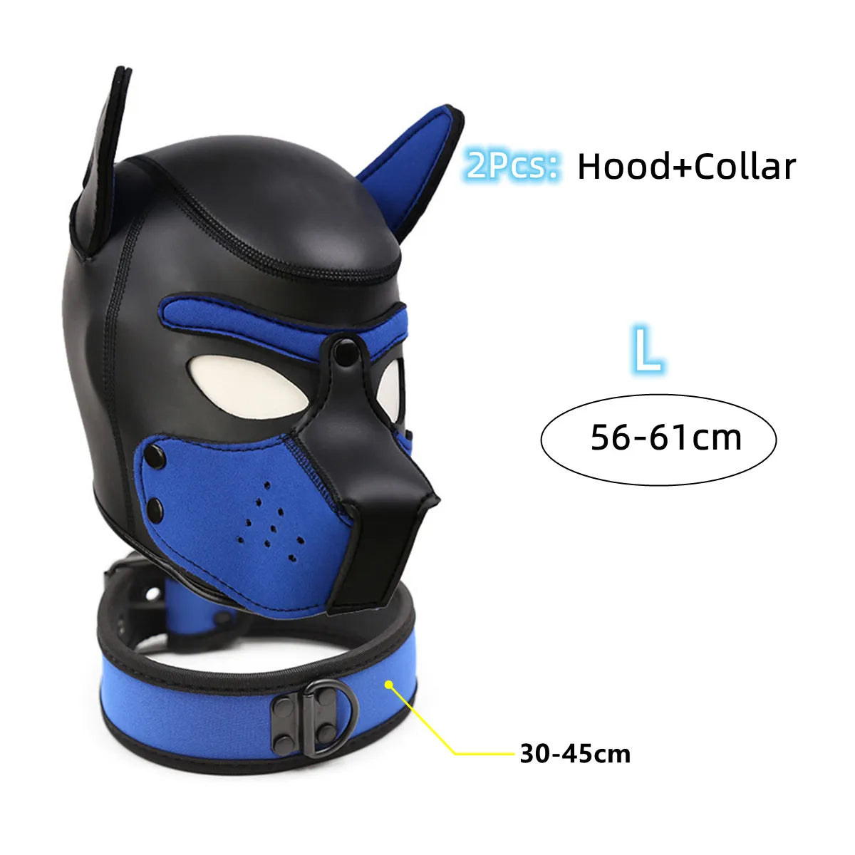 Puppy Cosplay Costumes Increased Large Size Padded Rubber Full Head Hood Mask