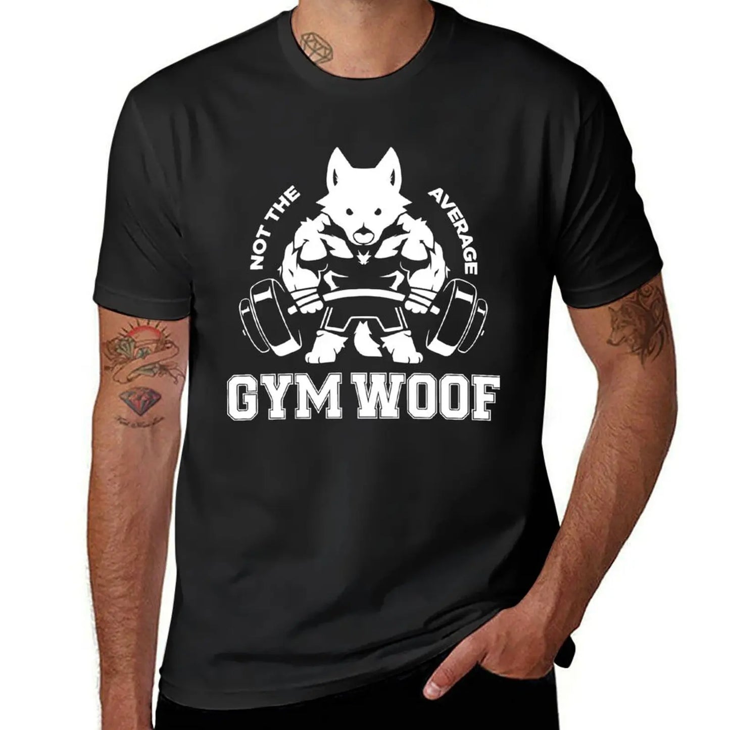 Not the average GYM WOOF T-Shirt Up To 6XL