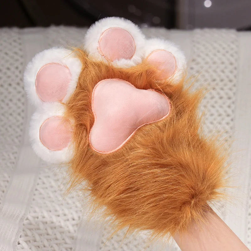 Kawaii Plush Furry Cat Gloves/ Furry Bird Wings or Furry Fox Paws