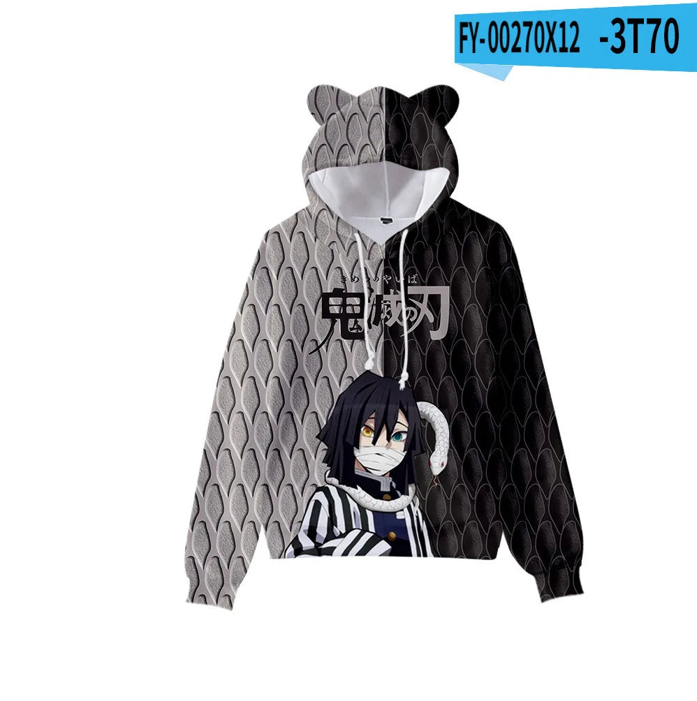 Demon Slayer Hoodie Unisex Anime Cat Ear