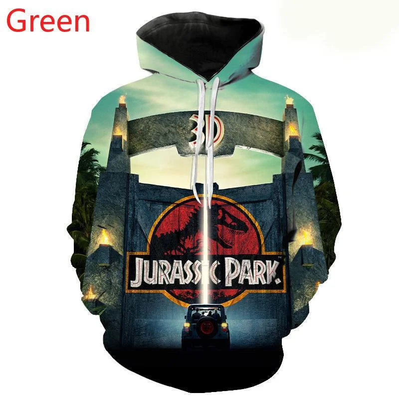 Men and Women Jurassic Park 3d Printing Hoodie Sweatshirt Fashion Casual Hoodie Pullover Harajuku Movie Tops