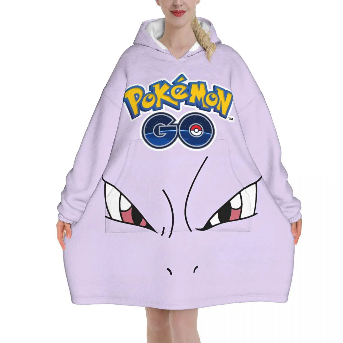 Oversized Pokemoned Pikachus Wearable Blanket Gifts for Women Men Ultrasoft Plush Warm Sweatshirt Blankets With Pocket