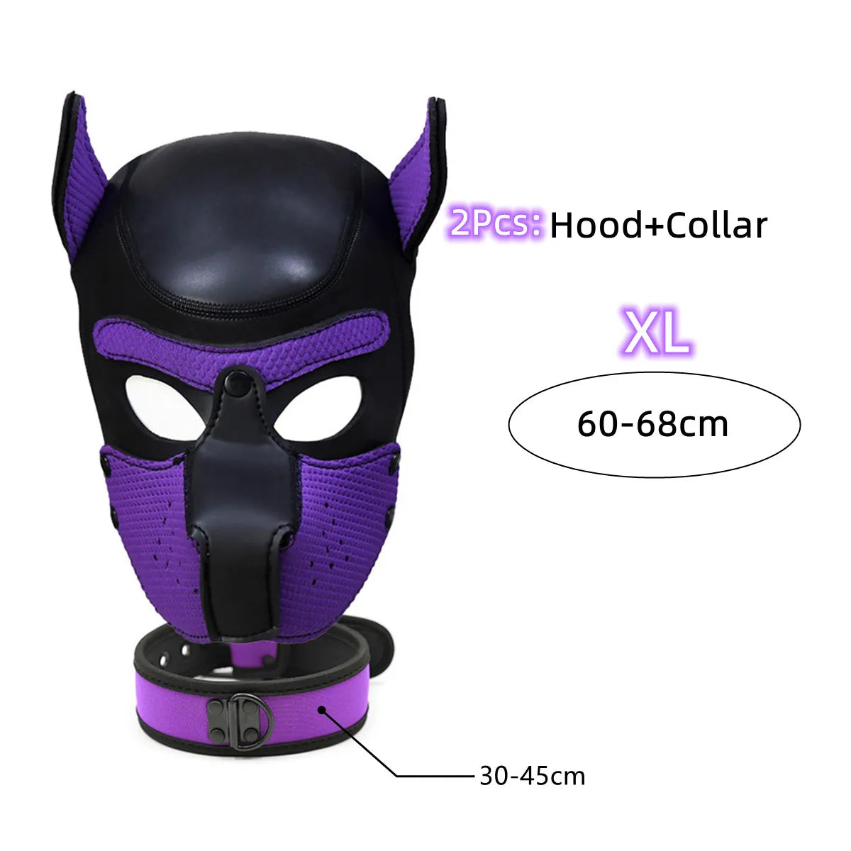 Puppy Cosplay Costumes Increased Large Size Padded Rubber Full Head Hood Mask
