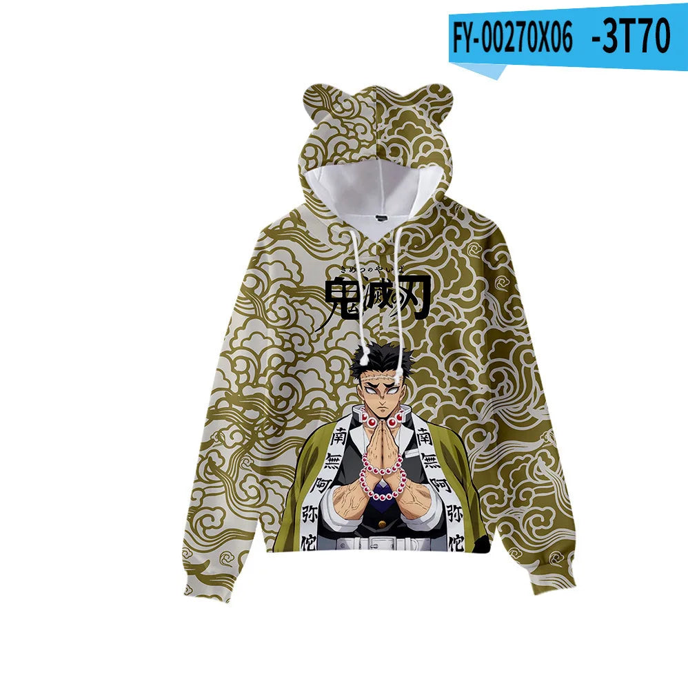 Demon Slayer Hoodie Unisex Anime Cat Ear