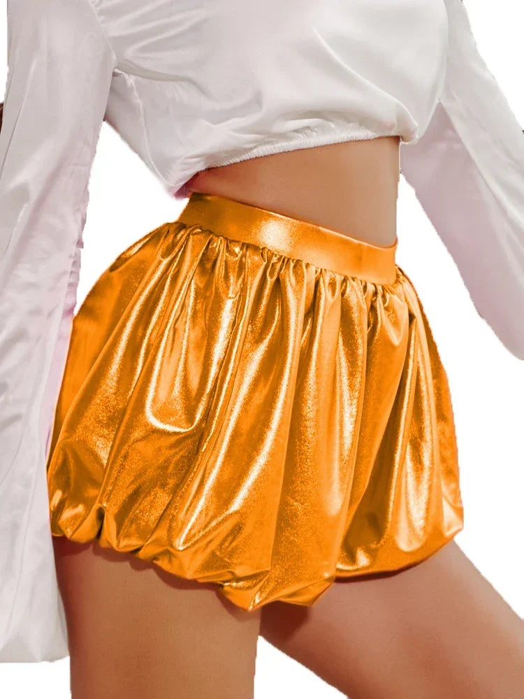 Shiny Metallic Shorts ABDL Play/ Club Party Dancing Fashion Short