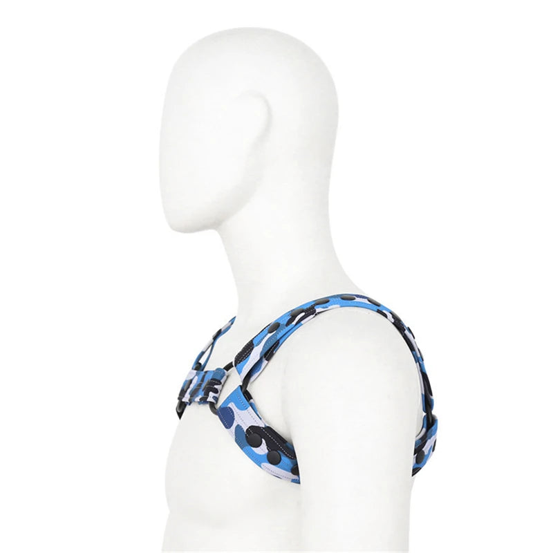 Camouflage Navy Chest Harness Adjustable BDSM