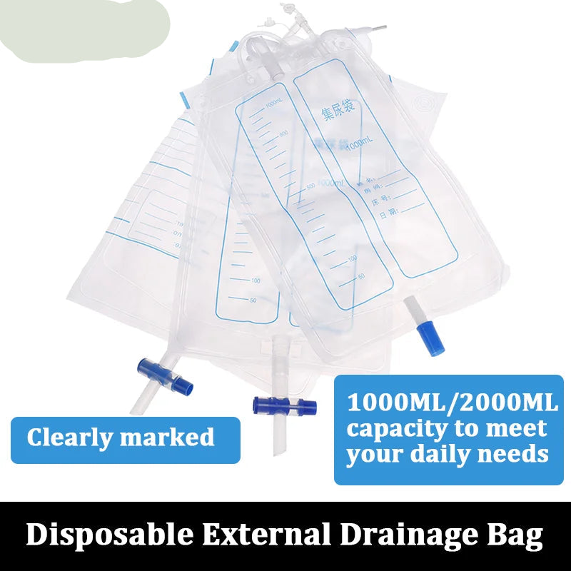 1000/2000ML Urine Bag Urinal Urinal Collector Urination Catheter Bag Urology Consumables
