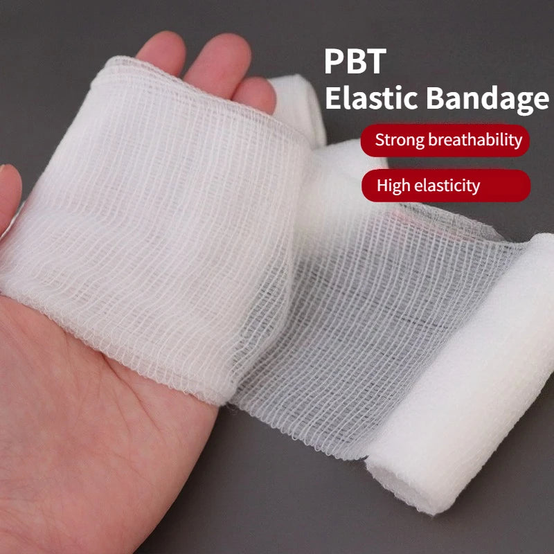 5 Rolls PBT Elastic Bandages Outdoor Emergency First Aid Bandages Breathable Mesh