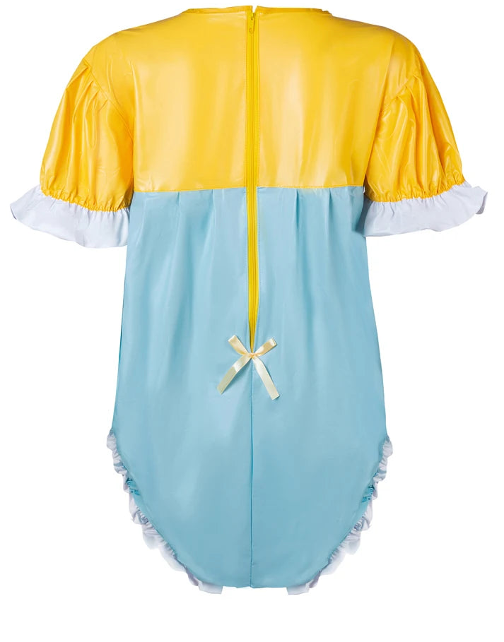 Yolien Sissy ABDL PVC Romper Onesie Pajamas Snap Crotch Bodysuit