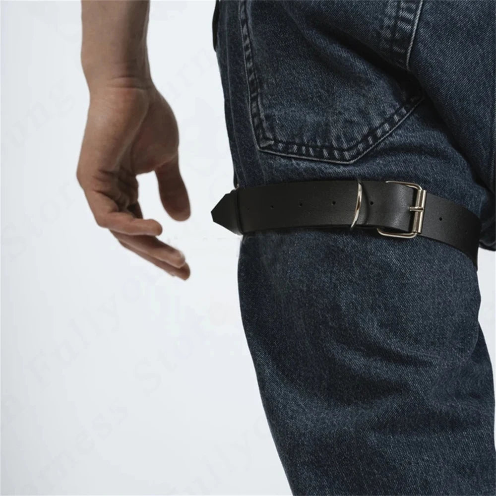 Men And Women Thigh Leg Faux Leather Harness