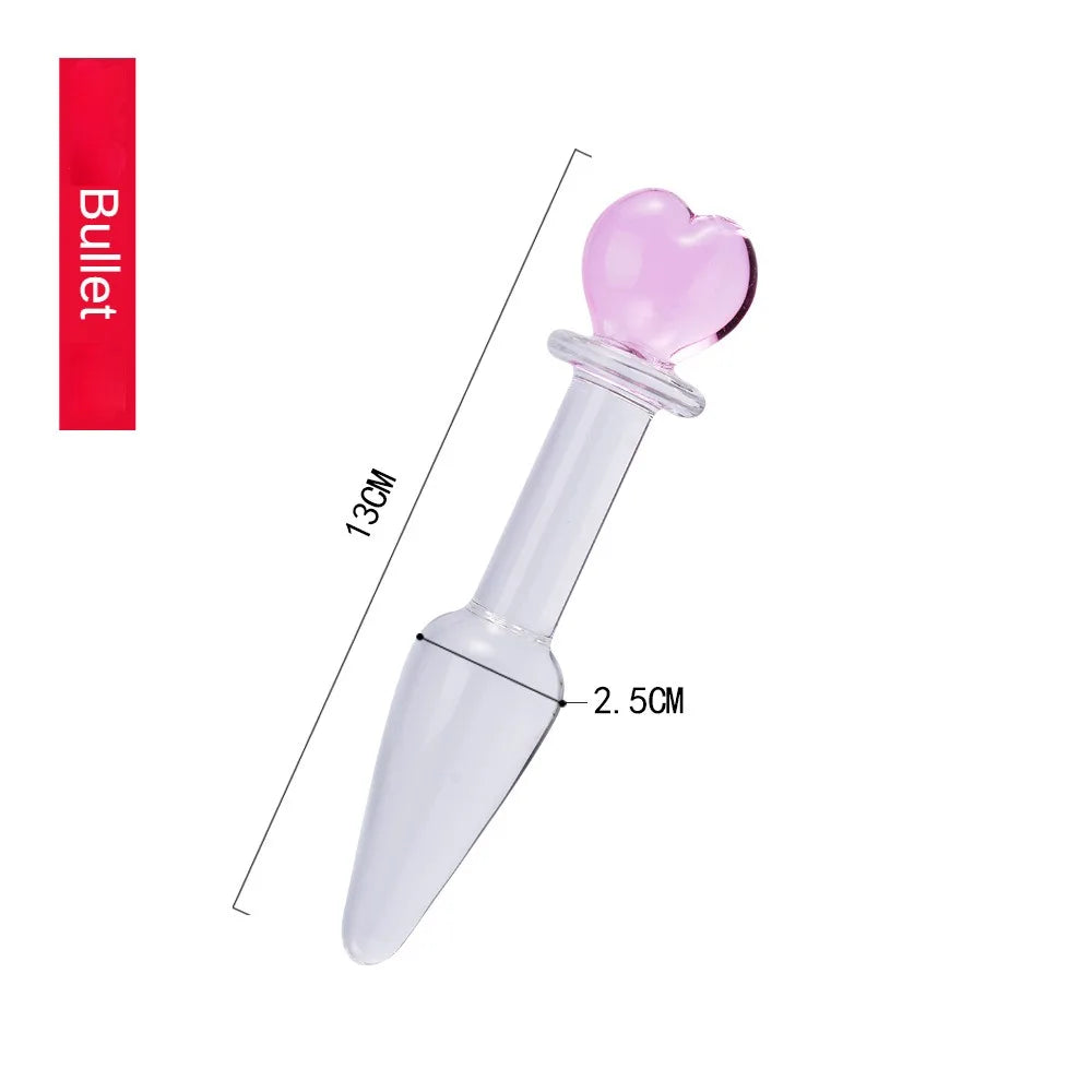 Crystal Glass Dildo Products Stimulation Beads Massage for Couples