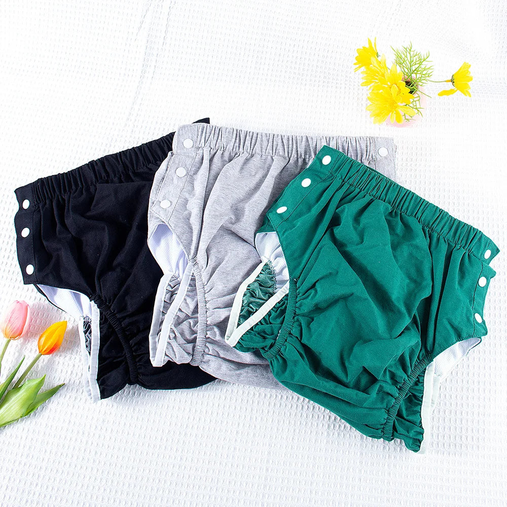 1PC Cloth Diaper With An Inner Opening for Diaper Insert Breathable Adult Diaper Nappy