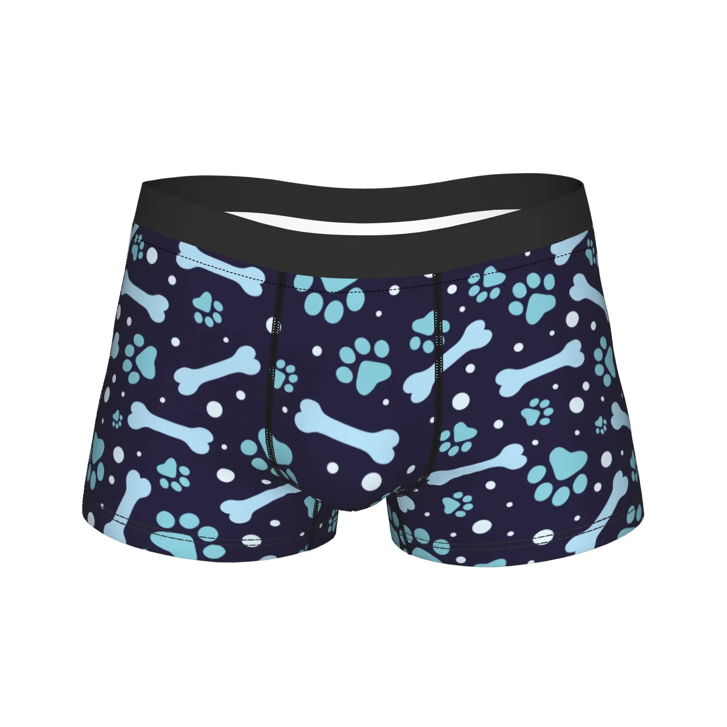 Men's Pet Prints Dog Boxer Briefs Breathable Underpants M-XXL