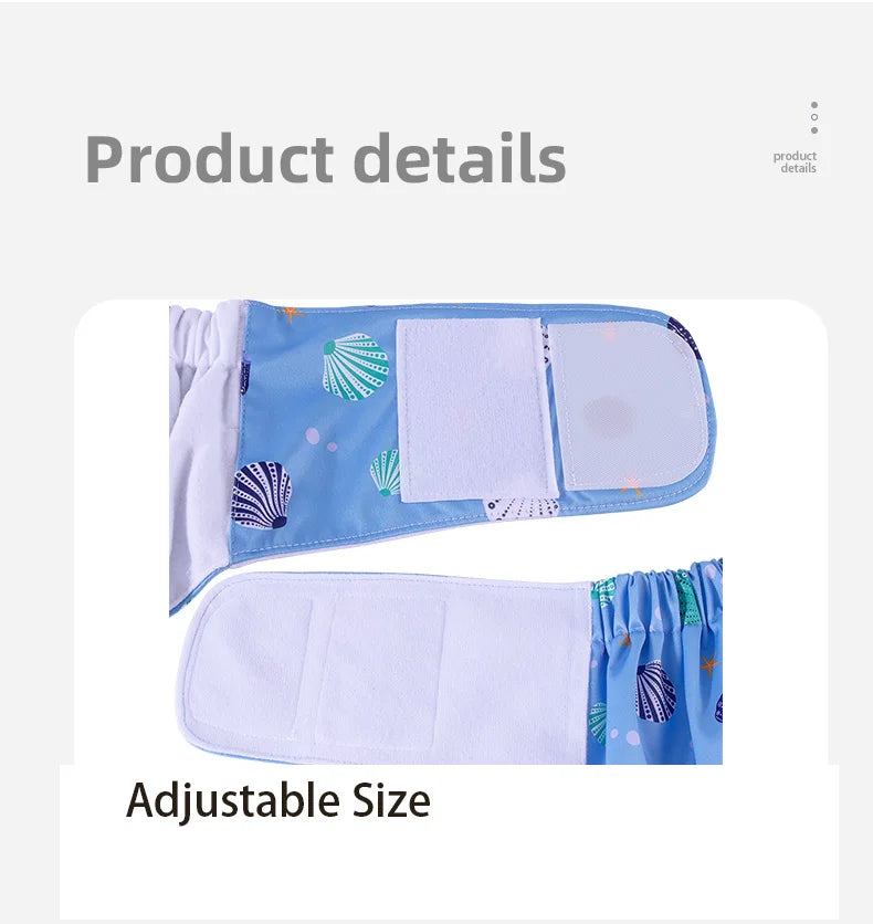 2PCS Adult Cloth Diaper Pants Reusable