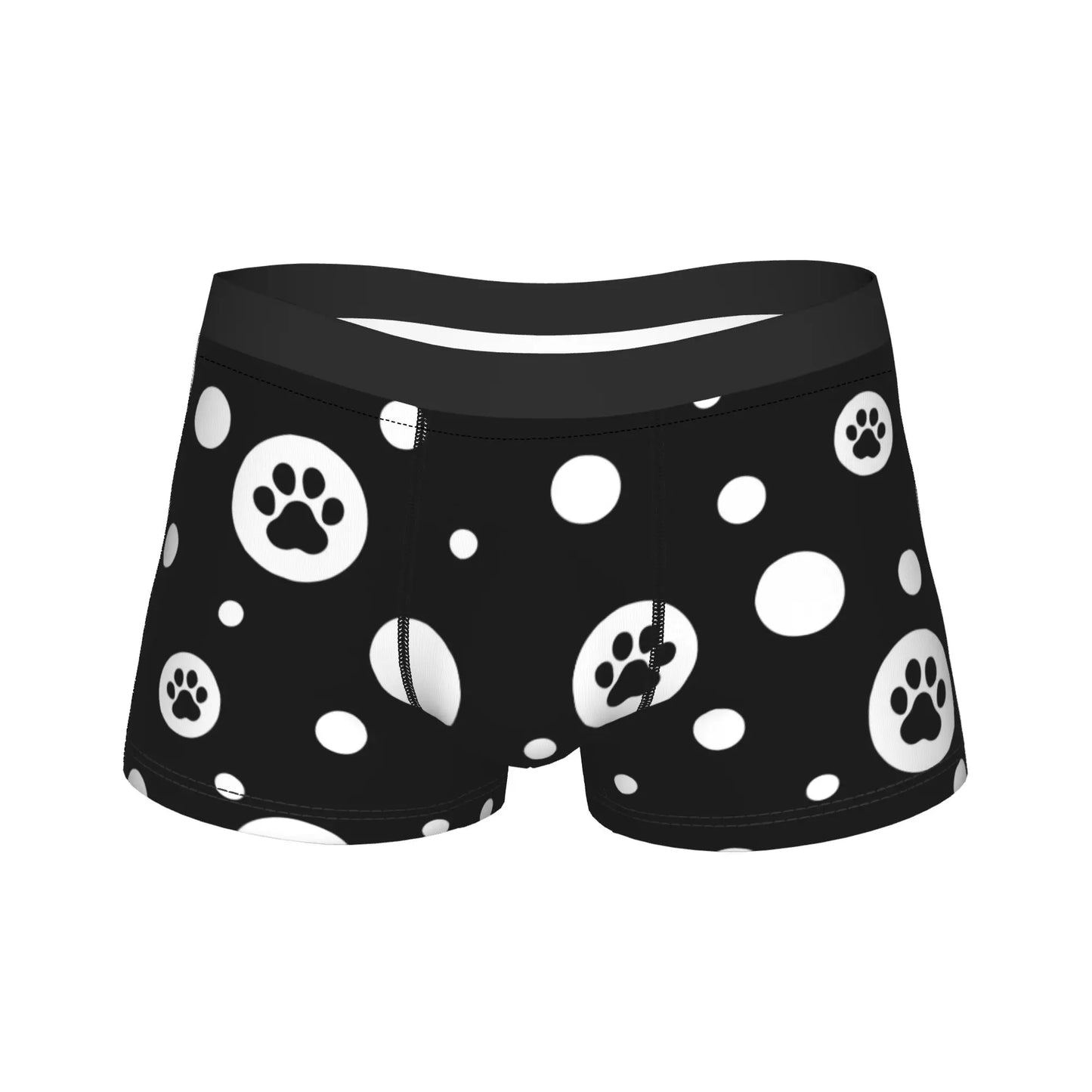 Men's Pet Prints Dog Boxer Briefs Breathable Underpants M-XXL