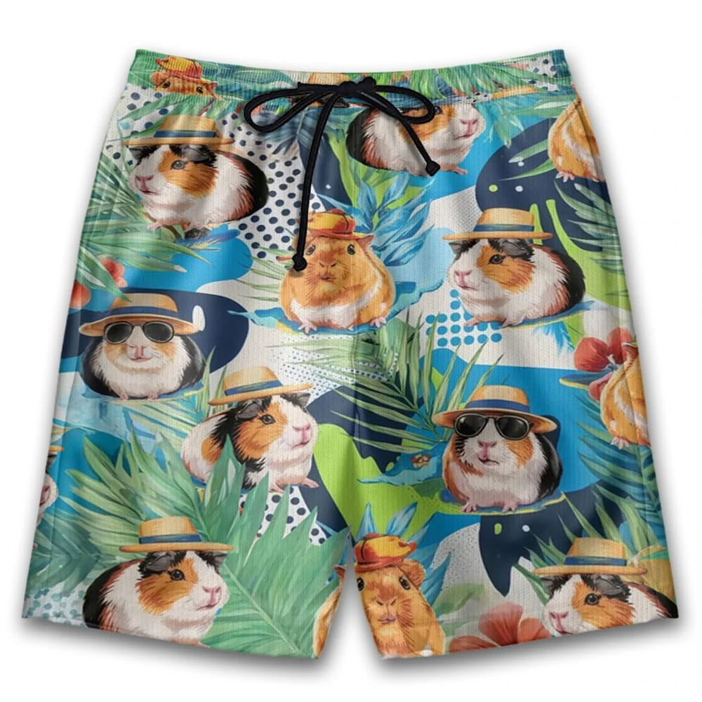 Unisex 3D Printed Funny Pets Guinea Pig Casual Shorts