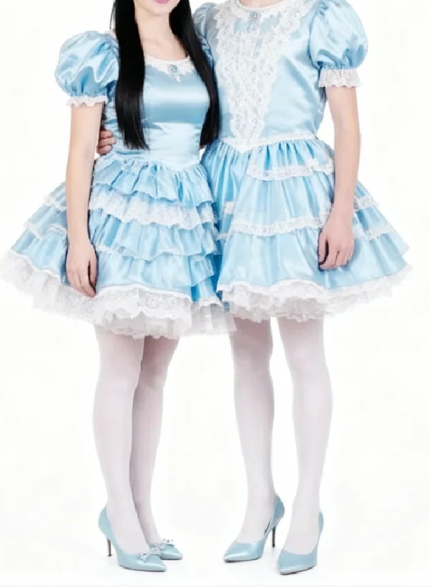 Amazing Role Play Costume Blue Short Dress