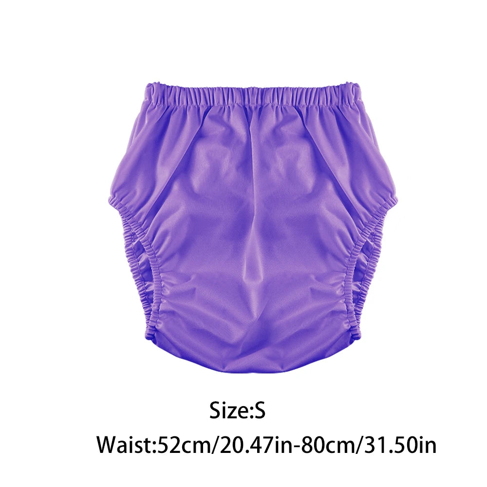 1pc Solid Color Waterproof iaper for Adults Washable Reusable Diaper Care Pants Leak-proof Pants Waterproof Eldly Diaper Cover