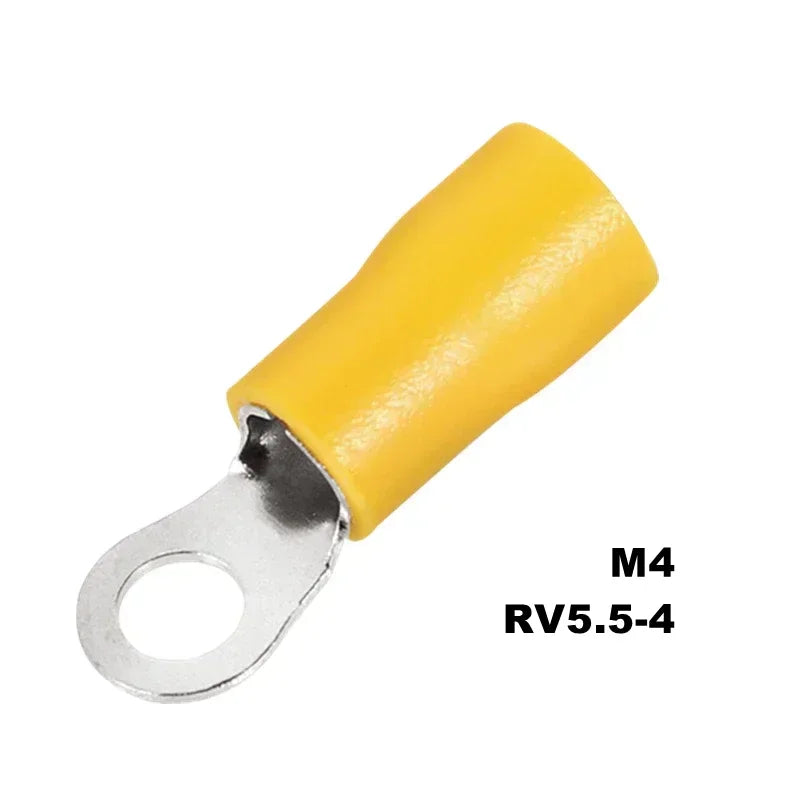 10/50/100Pcs Insulated Ring Terminal Crimp Connector Ring Cable Wire Connectors Cord Pin End Butt Terminals RV1.25 RV2 RV5.5