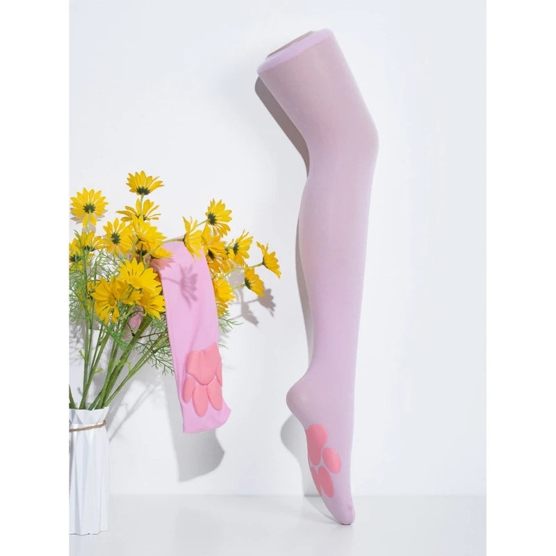 Cute Paw Thigh High Socks
