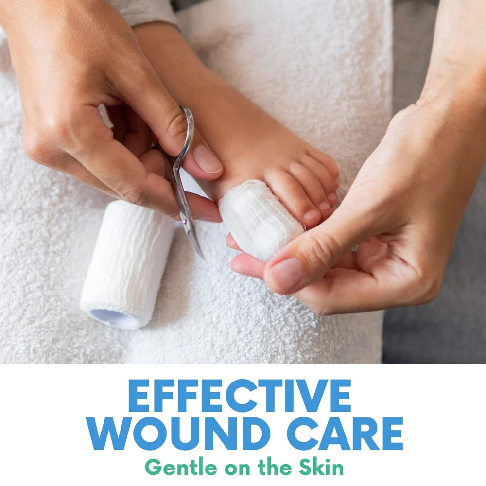 Gauze Bandage Roll with Tape - White Gauze Wrap Breathable Gauze Wrap