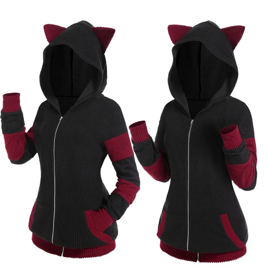 Cute Hooded Cat Ear Jacket