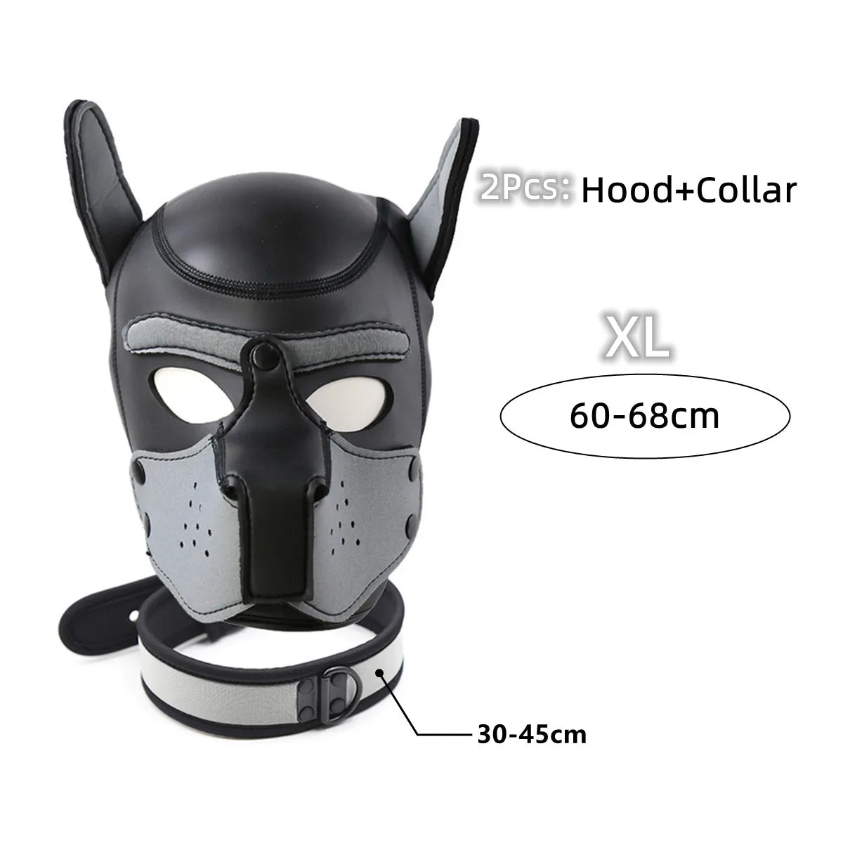 Puppy Cosplay Costumes Increased Large Size Padded Rubber Full Head Hood Mask