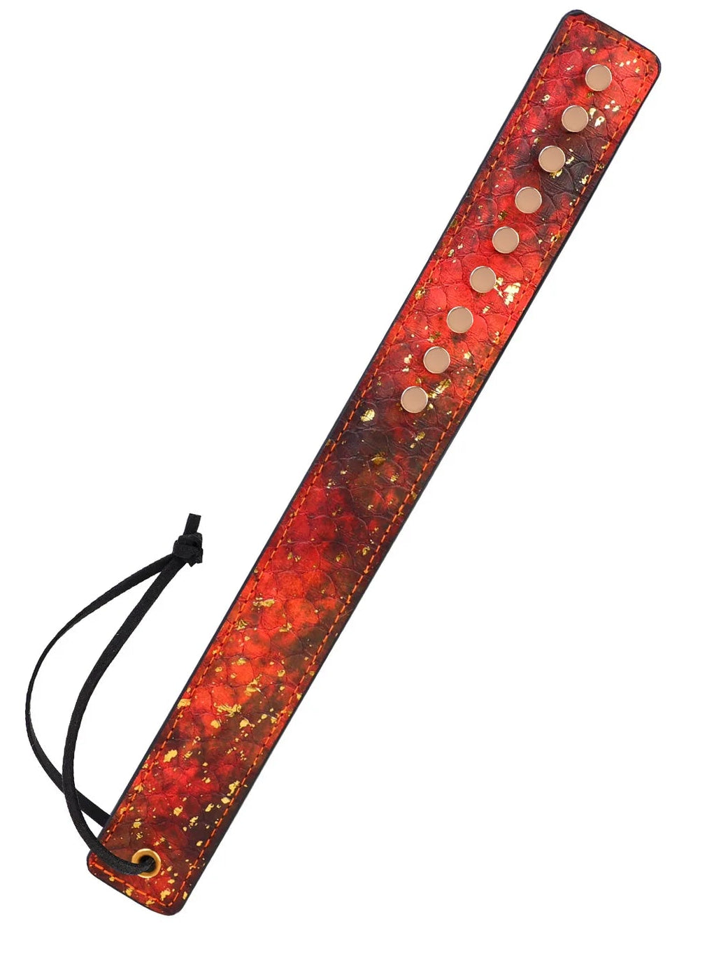 PU Leather Spanking Paddle for Couples, Bondage Paddle with Dragon Scale Pattern