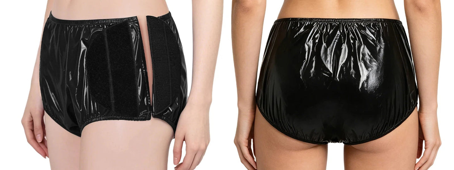 Unisex Vinyl Waterproof Swimmers Reusable Swim Diaper Cover with Hook Loop Fastener