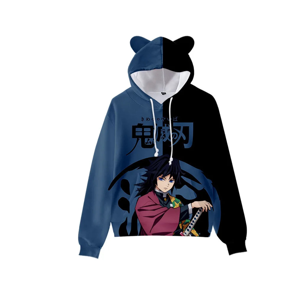 Demon Slayer Hoodie Unisex Anime Cat Ear