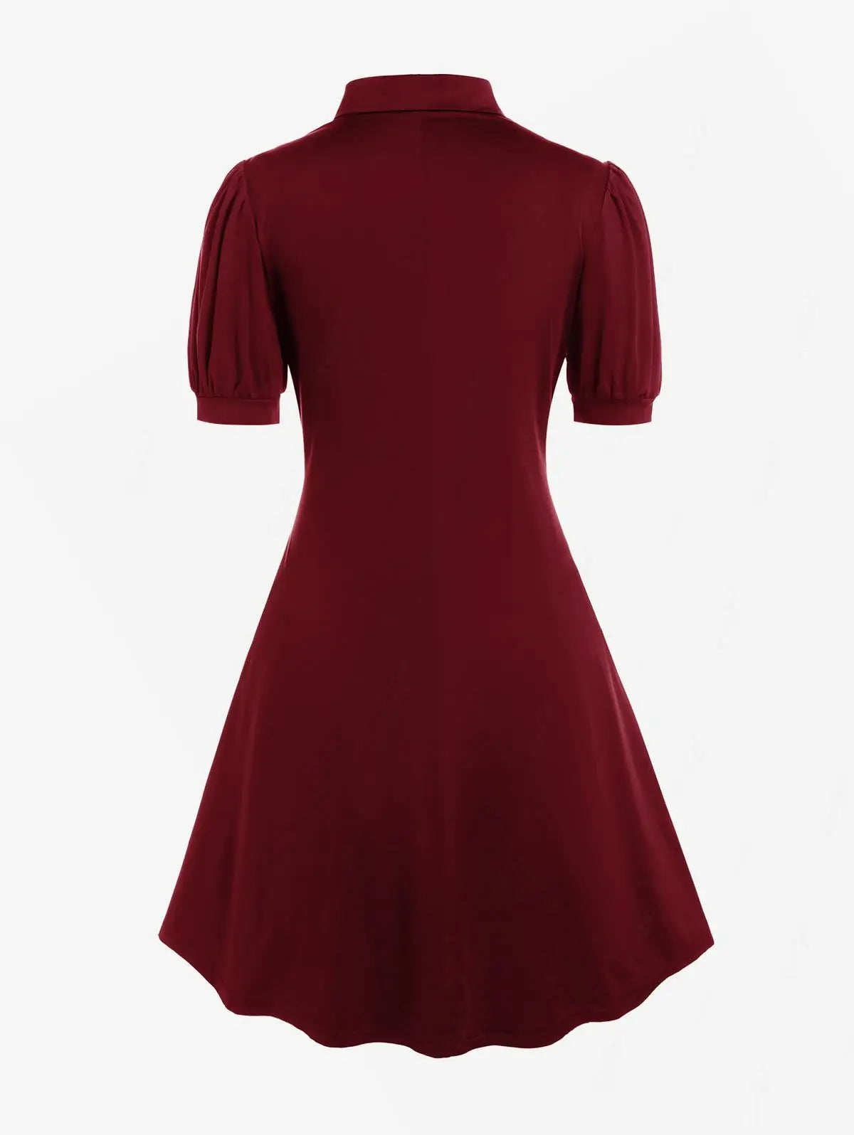 Plus Size Cutout Lace-Up Collar Shirt Dress up to 5XL