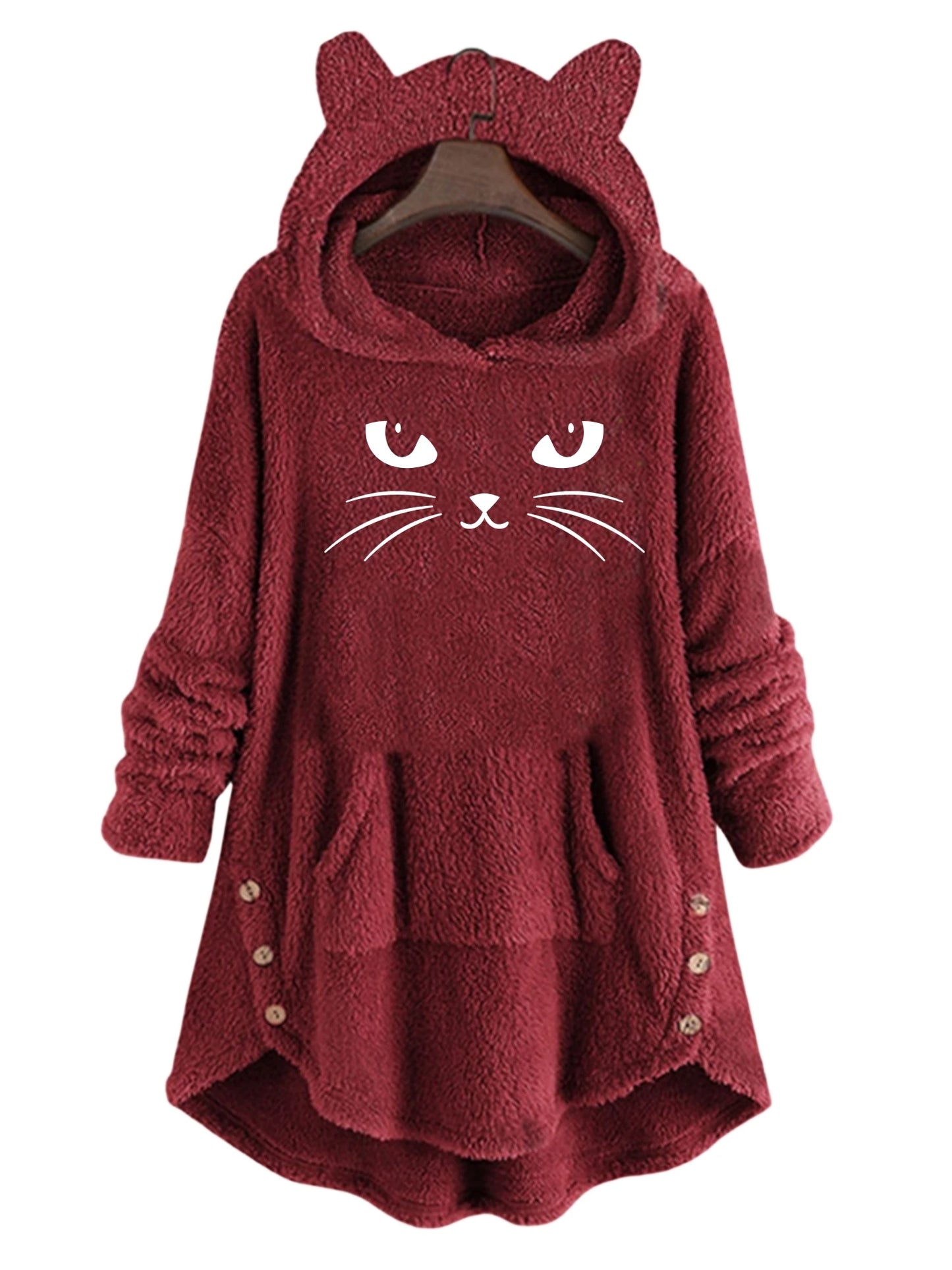 Cat Ears Long-Sleeved Hooded Sweatshirt
