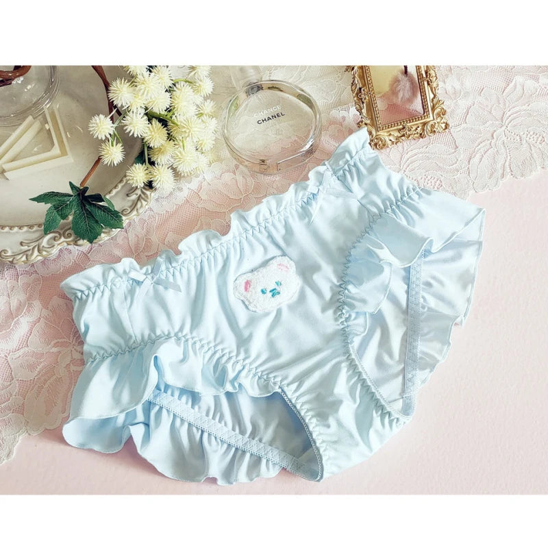 Milk Silk Middle Waist Lovely Cartoon Bear Panties