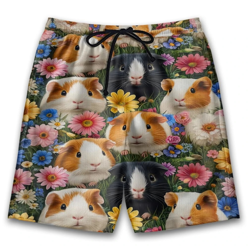 Unisex 3D Printed Funny Pets Guinea Pig Casual Shorts