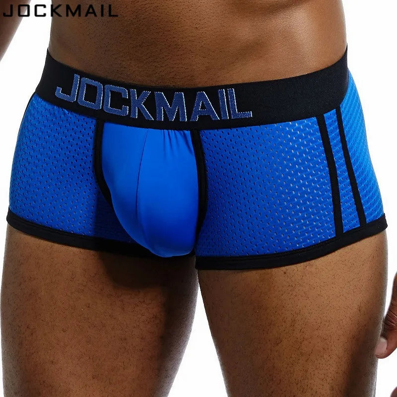 JOCKMAIL 4Pcs Man Breathable Ice Silk Mesh Quick Drying Underwear