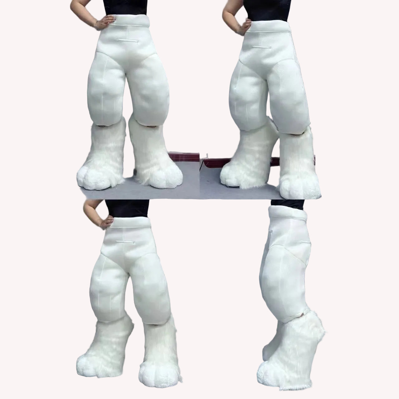New Arrival Integrated Furry Costume Long Legged Curved Legged Padded Fake Full Length  Animal Suit for All Genders