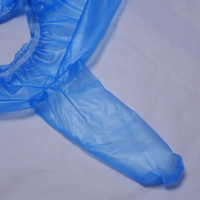 Men's Clear Loose PVC Plastic Panties With Front Bag Adult Panties ABDL