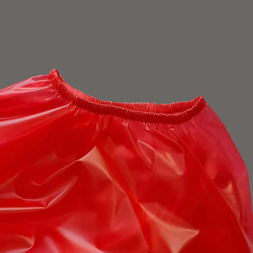Adult Plastic Diapers Pants  ABDL  PVC Color Red