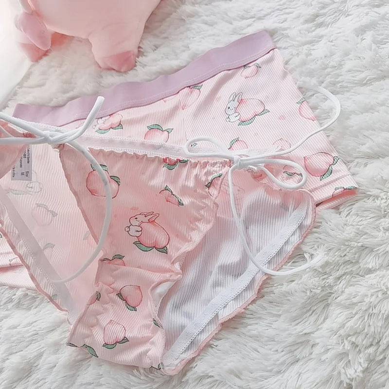 2pcs Cute Couple Underwear Set Men Boxer Shorts and Womens Lace Panties