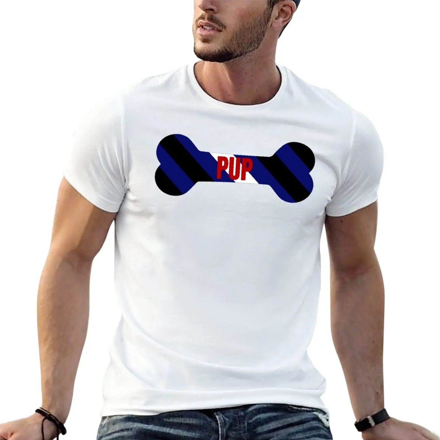 Red Pup Pride Bone T-Shirt quick drying shirt