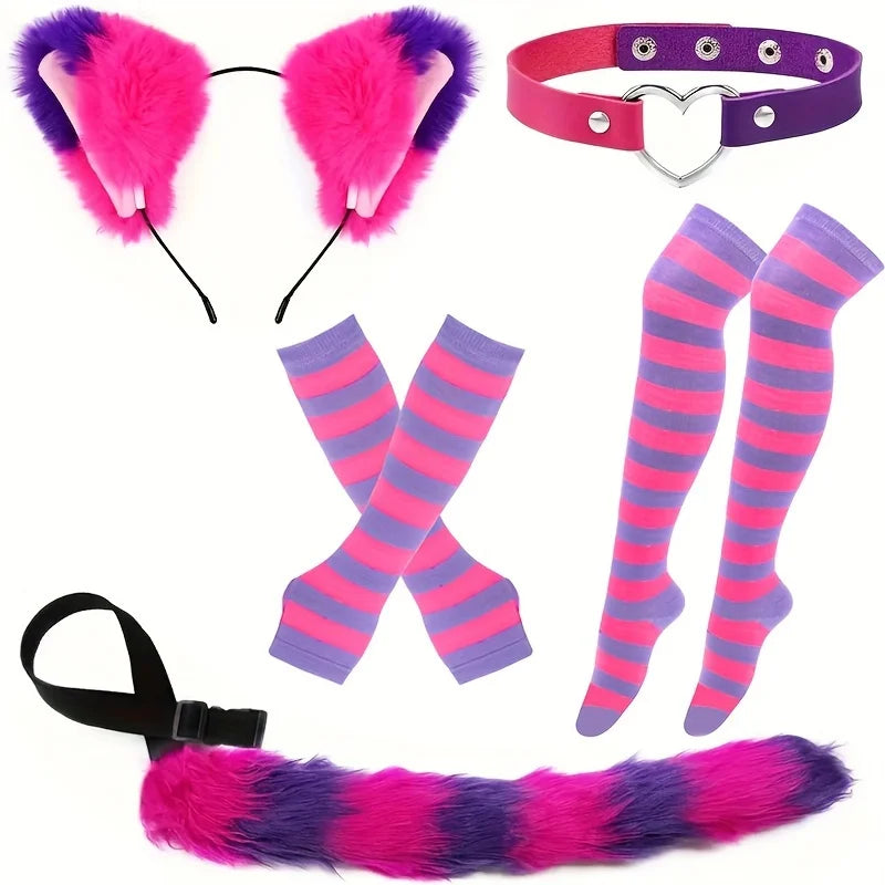 Role playing costume set with assorted striped sets