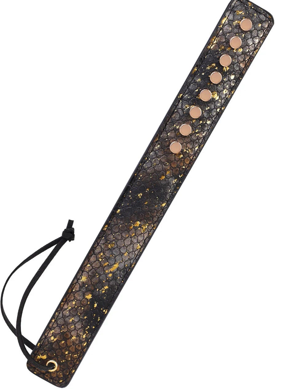 PU Leather Spanking Paddle for Couples, Bondage Paddle with Dragon Scale Pattern