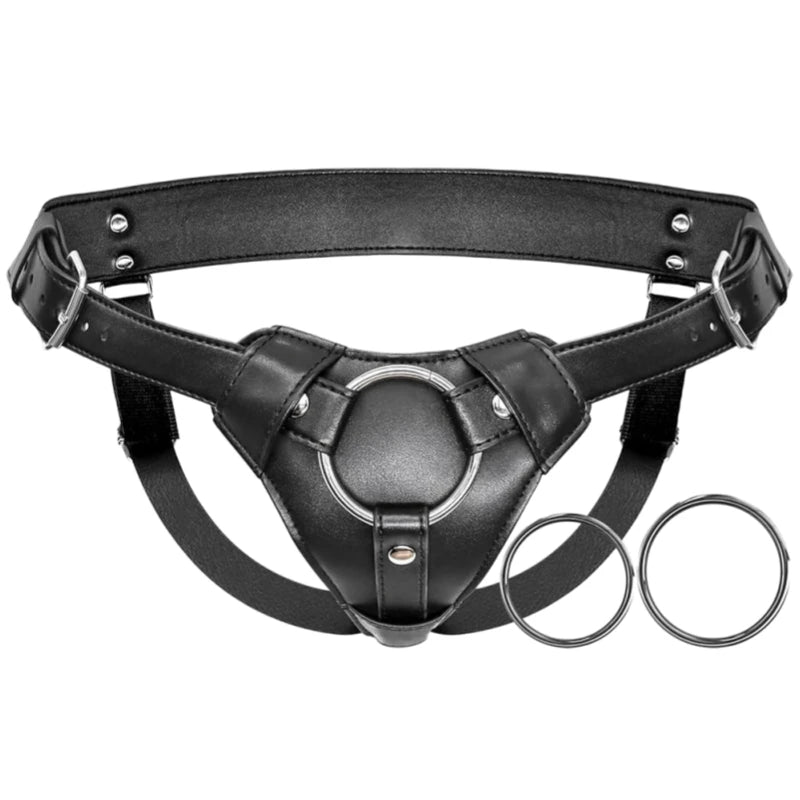 Strap On Harness Adjustable PU Leather Harness Belt