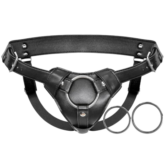 Strap On Harness Adjustable PU Leather Harness Belt