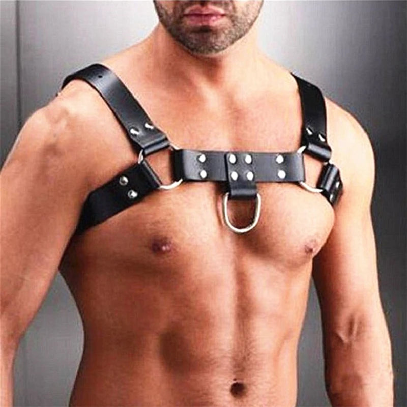 Leather Lingerie Chest Harness Adjustable Body Chain