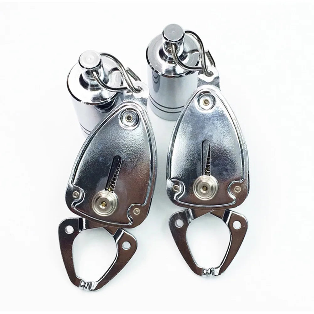Heavy Steel Nipple Clamps with Hanging Weights - Metal Breast Clips for Women Couples Bondage