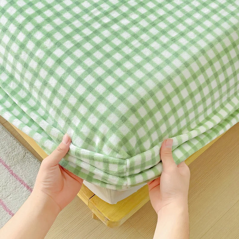 Premium Super Soft Flannel Fitted Sheet 1Pc-Deep Pocket 25cm